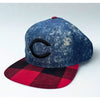 Cincinnati Reds American Needle Cooperstown Denim Plaid Strapback Hat OSFA MLB