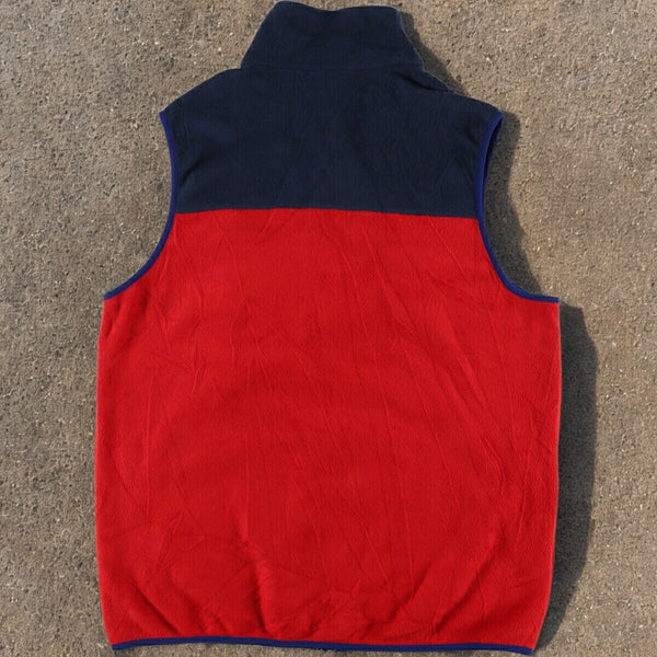 Patagonia Synchilla Snap-T Fleece Vest Men’s M Red Navy FA15 Retro Outdoor