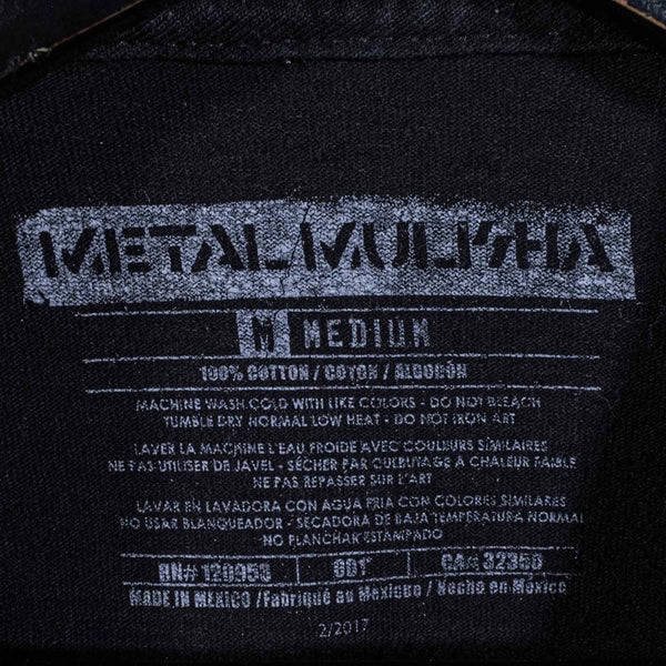 Metal Mulisha Anti Established T Shirt Mens Medium Black All Over Print Y2K Moto