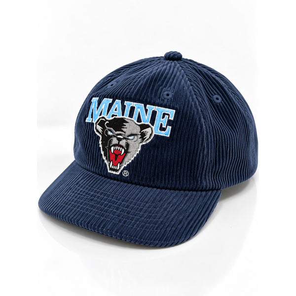 University of Maine Black Bears Celly Hockey Co Corduroy Snapback Hat Cap Navy