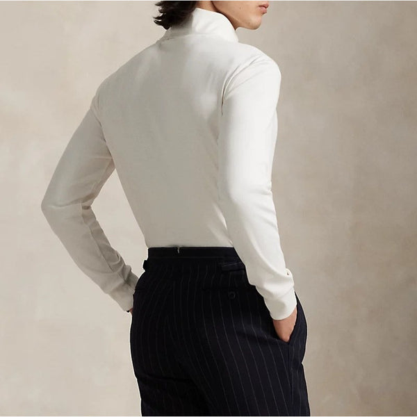 Polo Ralph Lauren Soft Cotton Turtleneck Shirt Mens L White NWT Pony Classic
