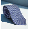 Charles Tyrwhitt 100% Silk Tie Blue White Geometric Mens Classic Necktie EUC