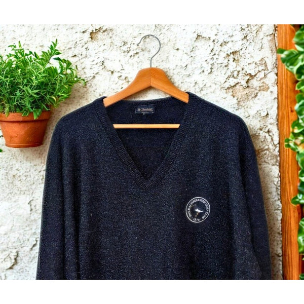 Glenbrae Machrihanish Golf Club Sweater XL Lambswool V-Neck Top 100 Course