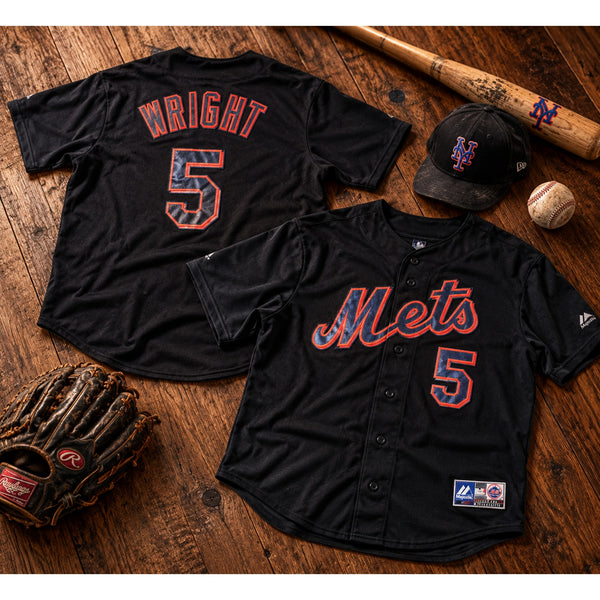 New York Mets David Wright #5 Majestic Black Alt Jersey USA Made Sz. M Rare