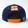 Syracuse University Orange Vintage 90s The Game Snapback Hat Navy Orange SU