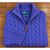 Polo Ralph Lauren Purple Silk Cashmere Cable Knit 1/4 Zip Sweater Sz. M Vintage