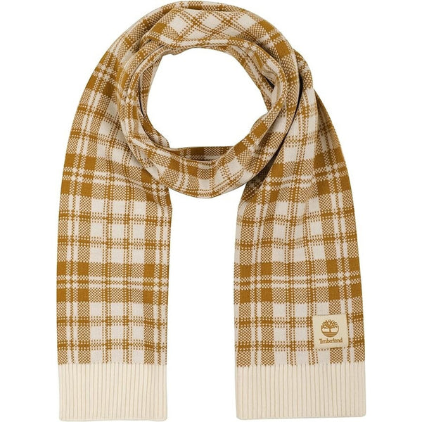 Timberland Scarf Buffalo Plaid Beige Off-White FabFitFun Fall 2023 10" x 68" $60