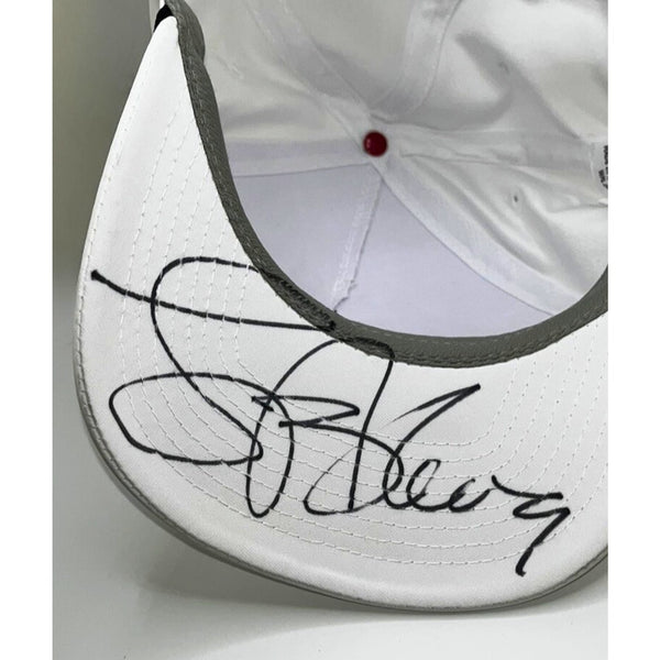 Lance Armstrong Signed WEDU White FNS Rope Cap Founder & Bicycle Legend RARE
