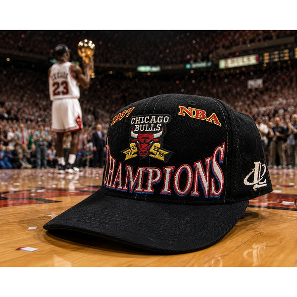 Chicago Bulls 1997 NBA Champions Logo Athletic Snapback Hat Vintage NWOT Cap