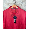 Black Clover BC Live Lucky Golf Polo Shirt Men's XL Supreme Cranberry NWT Pima