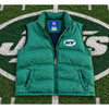 New York Jets Reebok NFL On Field Down Puffer Vest Men's 2XL Green Full Zip
