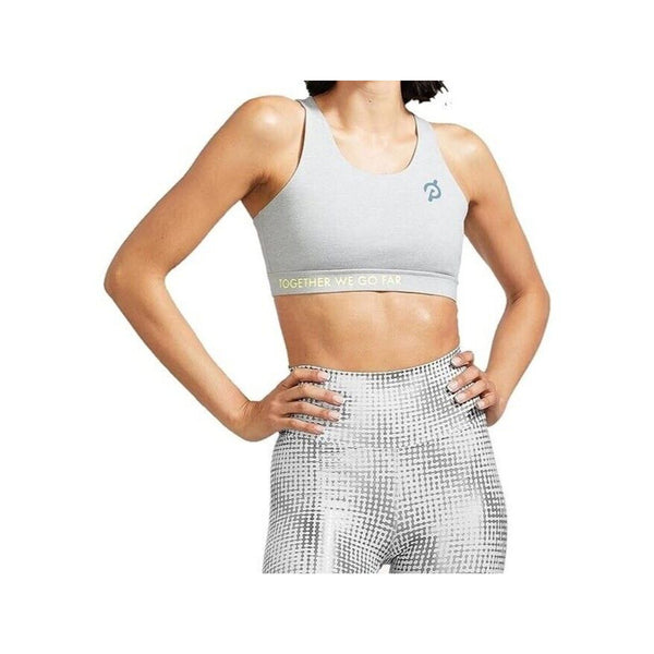 Peloton Womens Heathered Strappy Sports Bra Together We Go Far PS121 Size Small