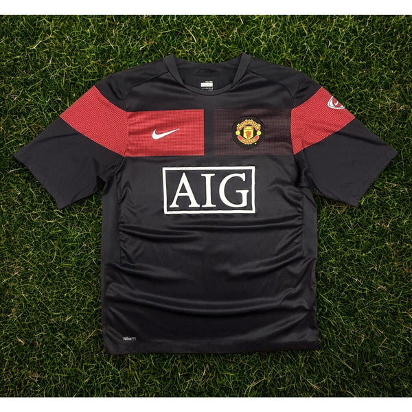 Manchester United Nike Jersey 2XL Black AIG Soccer Training Shirt 2009 2010 EPL