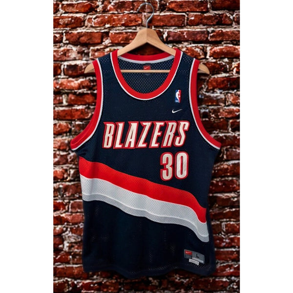 Rasheed Wallace Portland Trail Blazers #30 NBA Nike Jersey Sz. L +2 Vtg Sewn