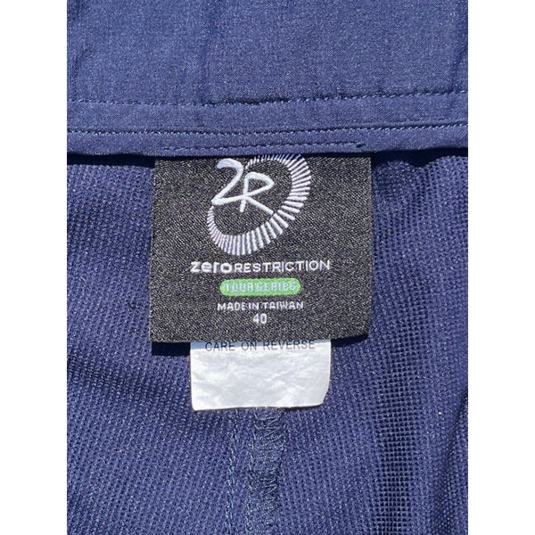 Zero Restriction Tour Series Golf Shorts Men's 40 Blue Stretch Performance EUC