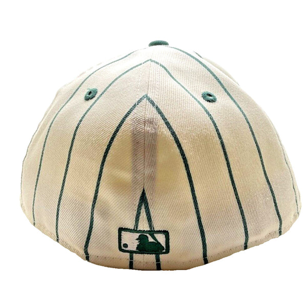 New York Yankees 59FIFTY MLB Cap Hat Oatmeal Green Striped Unisex Sz. 7 3/8 RARE