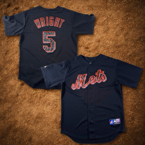New York Mets David Wright #5 Majestic Black Alt Jersey USA Made Sz. M Rare