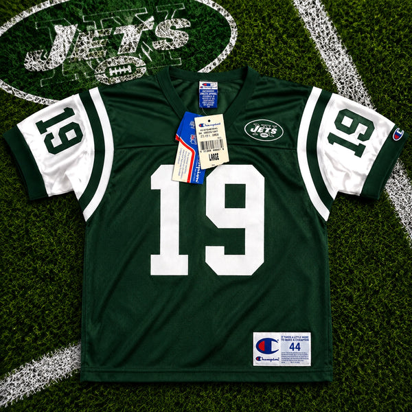 New York Jets Keyshawn Johnson Signed Champion Jersey Sz 44 L Deadstock Vintage