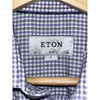 ETON Slim Fit Dress Shirt 16 41 L Purple Check Spread Collar Cotton Luxury
