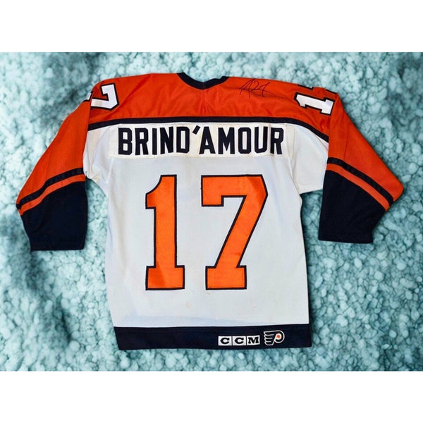 Philadelphia Flyers Rod Brind’Amour Signed Vintage Practice Worn CCM Jersey