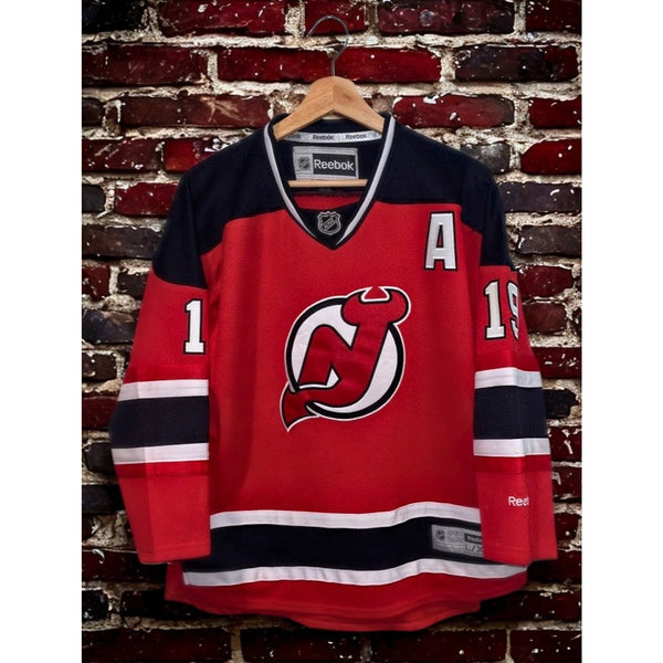 Travis Zajac Signed New Jersey Devils Alt Captain Reebok Jersey Youth L/XL Auto