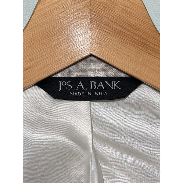 Jos A Bank 48R Beige Linen Wool Sport Coat Blazer Jacket Men's 2 Button