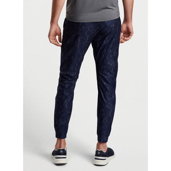 Peter Millar Crown Sport Active Atlas Performance Jogger Pants L Navy Marble NWT