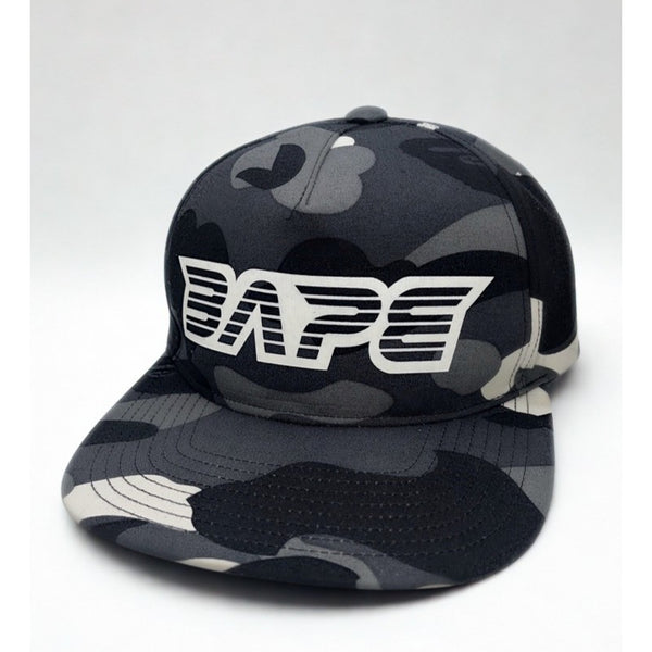 BAPE City Camo Glow In The Dark Snapback Hat Black Gray Japan NWOT Rare