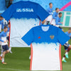 Russia Euro 2016 Away Pre-Match Training Jersey Adidas Climacool Blue White XL