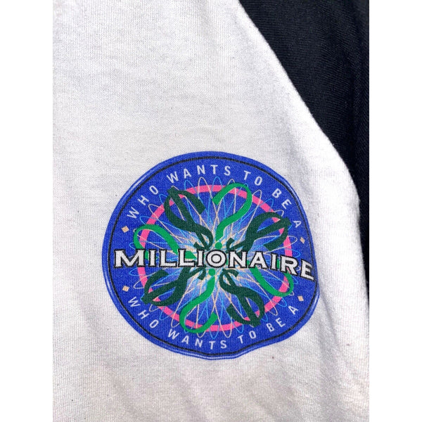 Who Wants To Be A Millionaire Game Show T Shirt Large 3/4 Sleeve Vintage