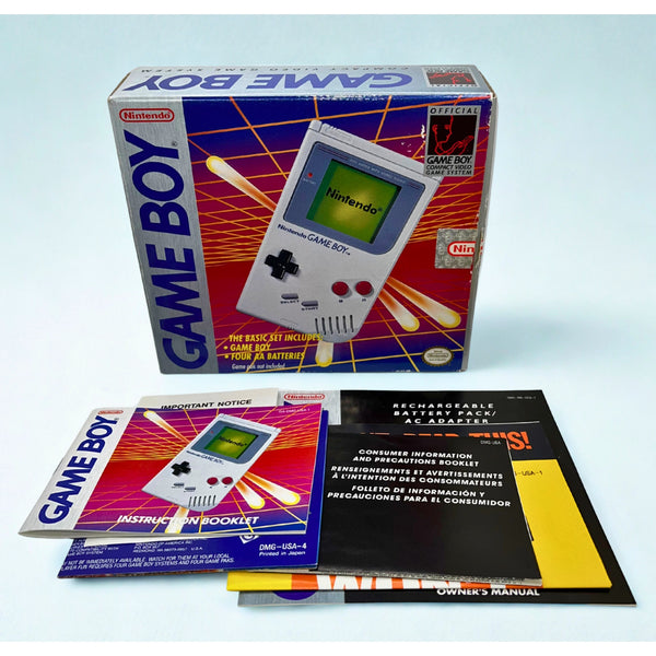 Nintendo Game Boy DMG-01 1992 NOB Complete Box Manual AC Adapter Tested