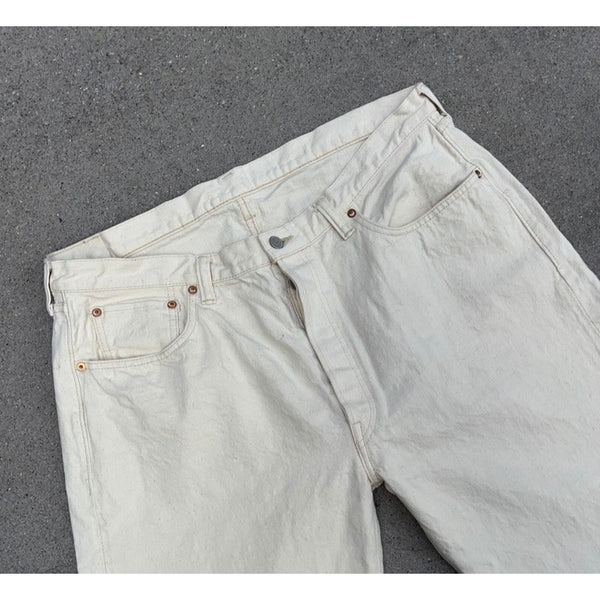 Full Count & Co 0105EC Ecru Selvedge Jeans 38x34 Wide Straight Made Japan Rare