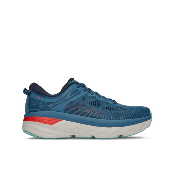 Hoka One One Bondi 7 Running Shoes Sneakers Mens Size 11.5 2E Blue Gray Athletic