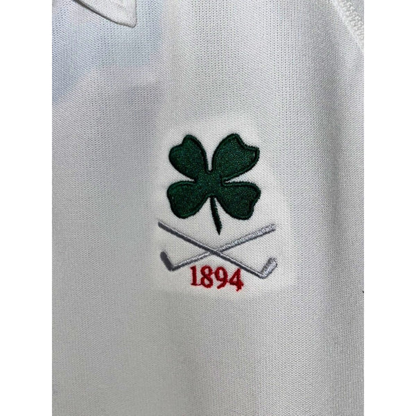Rhone M22 Delta Pique Polo Morris County Golf Club Clover Logo NWT Sz L