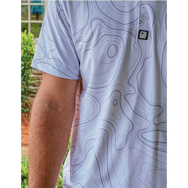 Greater Half GH Polo Shirt Mens XL Topo Contour Golf Performance Stretch EUC