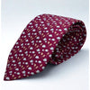 Salvatore Ferragamo Vintage Silk Tie Italy Floral Hand Made 100% Luxury Red