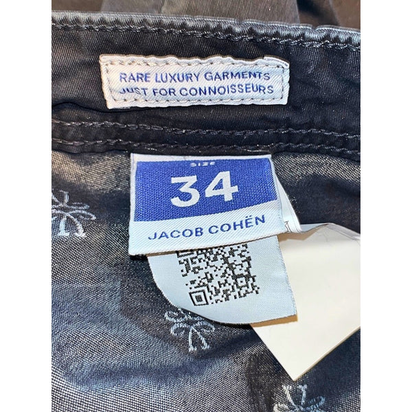 Jacob Cohen Bard Classic Chino Pants Navy Cotton Stretch Slim 34x32 Italy $415