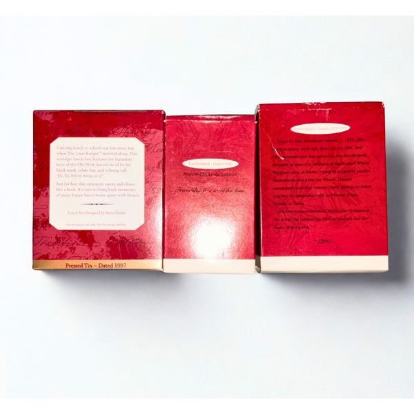 Hallmark Keepsake Ornaments Wheel Of Fortune, Hershey's & Lone Ranger Lot Of 3