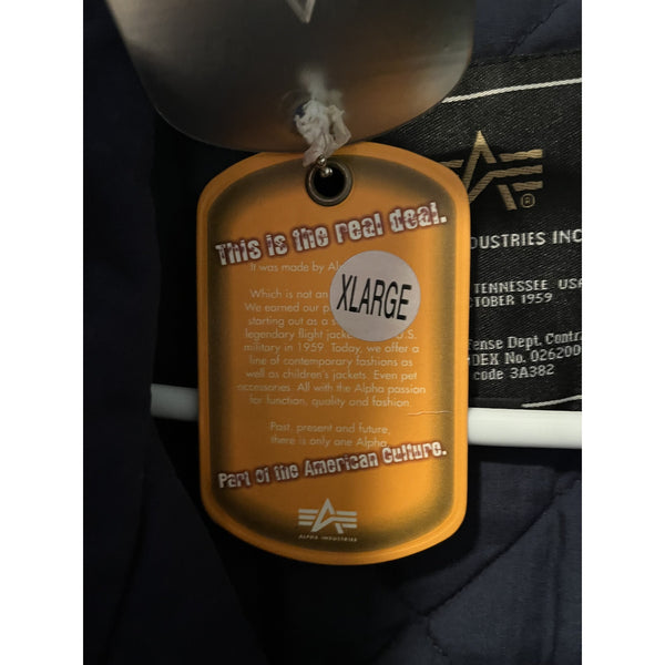 Alpha Industries Double Breasted Navy Blue Easton Pea Coat Size XL NWT RARE