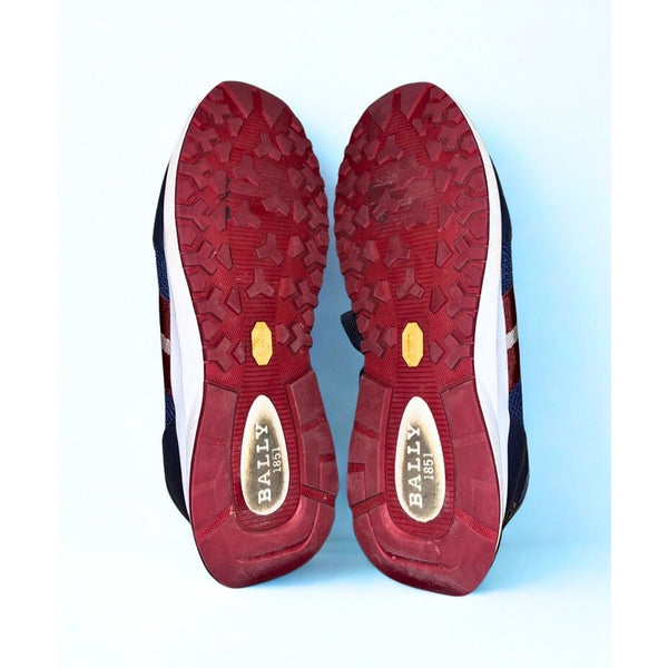 Bally Daryn-T Sneakers Men’s 11D Mesh Leather Red Ink Shoes MSRP $630