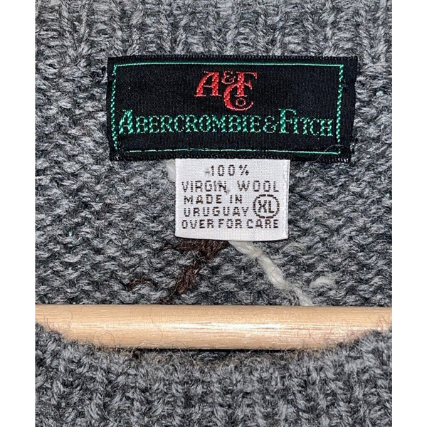 Abercrombie & Fitch Virgin Wool Argyle Sweater Mens M Made Uruguay Vintage 80s