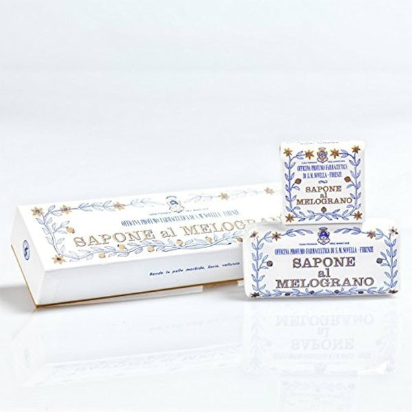 Santa Maria Novella Melograno Soap Set 3 Bar Gift Box 100g 200g NIB Italy