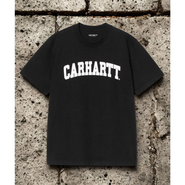 Carhartt WIP S/S University T-Shirt Mens Large Black Logo Graphic Cotton Tee