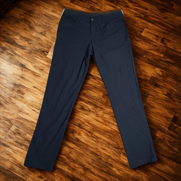Lululemon ABC Pants Mens 36x28 Blue Classic Fit Warpstreme 5 Pocket LM5426S