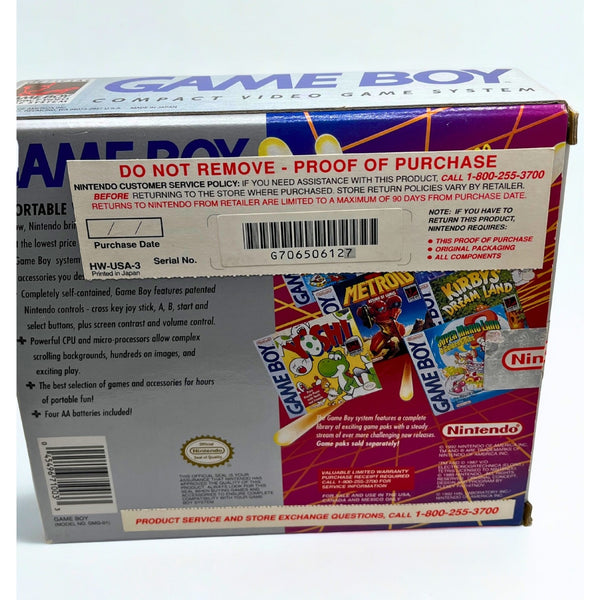 Nintendo Game Boy DMG-01 1992 NOB Complete Box Manual AC Adapter Tested