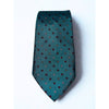 Christian Dior Geometric Dot Silk Tie Teal Burgundy Made in USA Paris New York