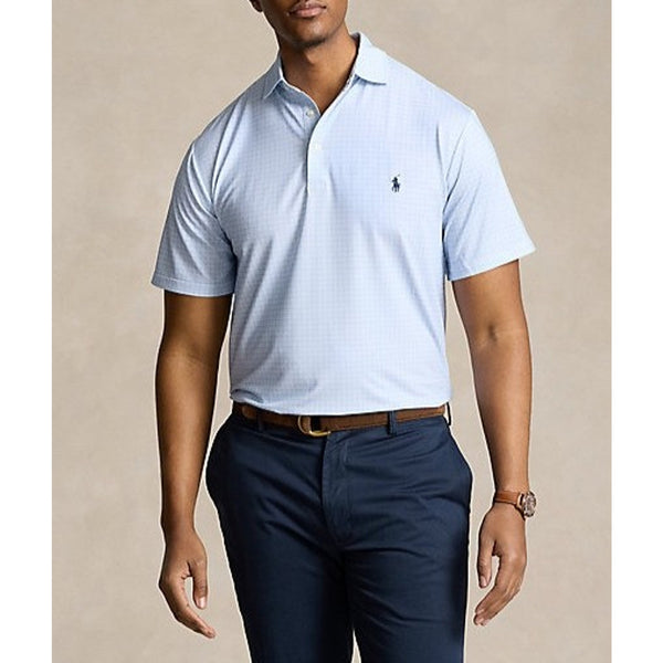 Polo Ralph Lauren Performance Polo Shirt 4XLT Big Tall Blue Print NWT Stretch