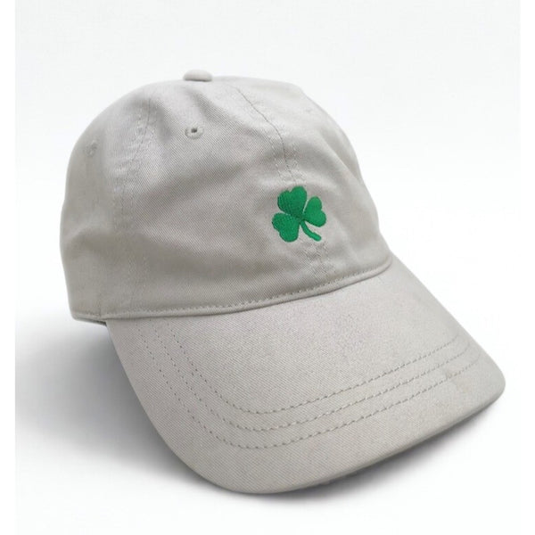 J.Crew Washed Critter Lucky 3 Leaf Clover Hat Khaki Strapback Cotton