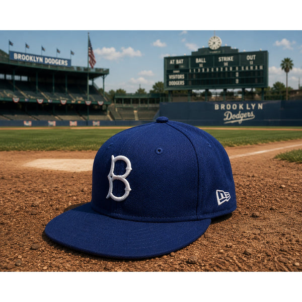 Brooklyn Dodgers New Era 59FIFTY MLB Cooperstown Wool Fitted Hat Size 7 Vintage