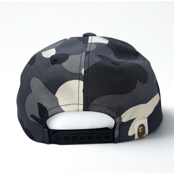 BAPE City Camo Glow In The Dark Snapback Hat Black Gray Japan NWOT Rare